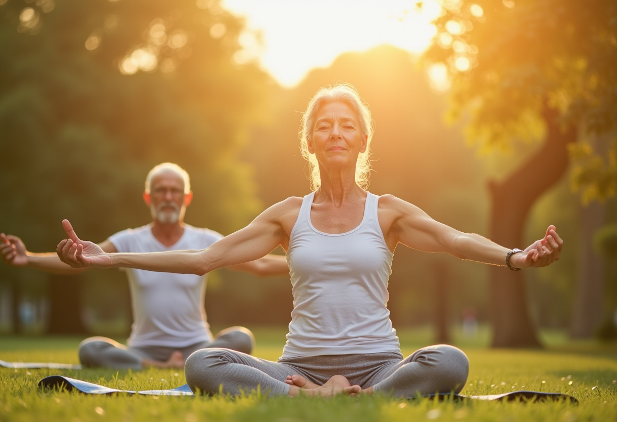 Групові заняття йогою для зрілого віку